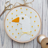 Felt goose hoop art