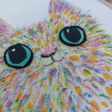 Rainbow cat wall art