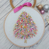 Rainbow Christmas tree wall decor
