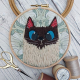 Criss-eyed cat art - fun cat wall decor