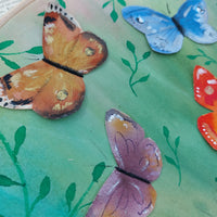 Butterfly hoop art.