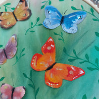 Butterfly hoop art.