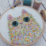 Rainbow cat wall art