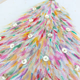 Rainbow Christmas tree wall decor