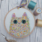 Rainbow cat wall art