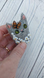 Butterfly cat ornament