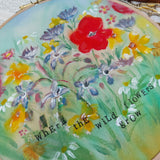 Where the wildflowers grow hoop art