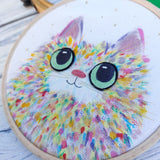 Rainbow Kitty hoop art
