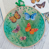 Butterfly hoop art.