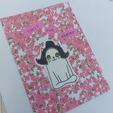 Cats in wigs ACEO greeting cards -Postage Included