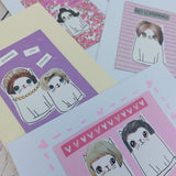 Cats in wigs ACEO greeting cards -Postage Included