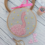 Floral flamingo artwork