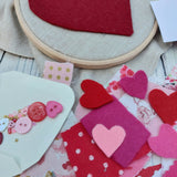 Love heart inspiration pack for slow stitching
