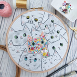 Live life in colour cat hoop