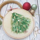 Christmas tree wall decor- handmade Christmas art
