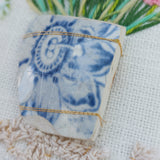 Embroidered floral art