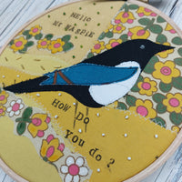 Magpie hoop art