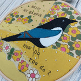 Magpie hoop art