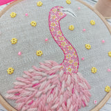 Floral flamingo artwork