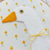 Felt goose hoop art