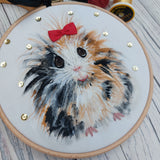 Bad Hair Day - guinea pig hoop art