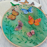 Butterfly hoop art.