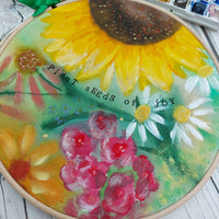 Plant seeds of joy floral art