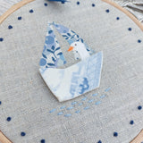 Broken pottery art - goose in a boat