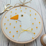 Felt goose hoop art