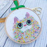 Rainbow Kitty hoop art