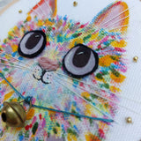 Mini Rainbow Kitty hoop art