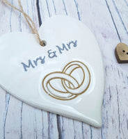 Mrs & Mrs Wedding gift, Cat couple engagement gift