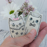 Wedding Day Cats. Fun wedding day keepsake. Bride and Groom cats