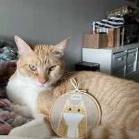 GINGER TABBY CAT with a personalised cat portrait