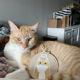 GINGER TABBY CAT with a personalised cat portrait