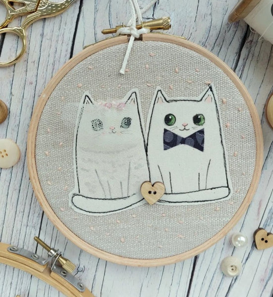 Wedding Day gift. Bride and Groom Cats